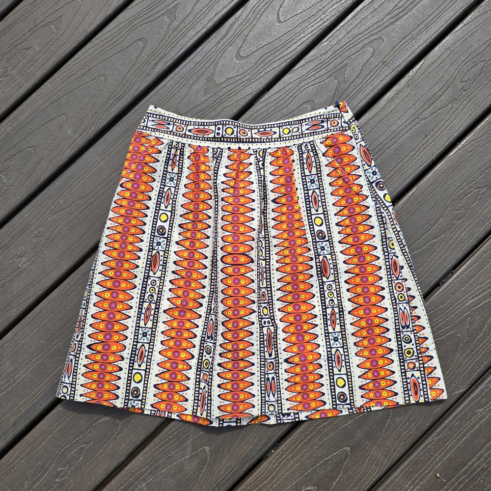 Trina Turk Retro Tiki Print Skirt, Size 0/2, EUC